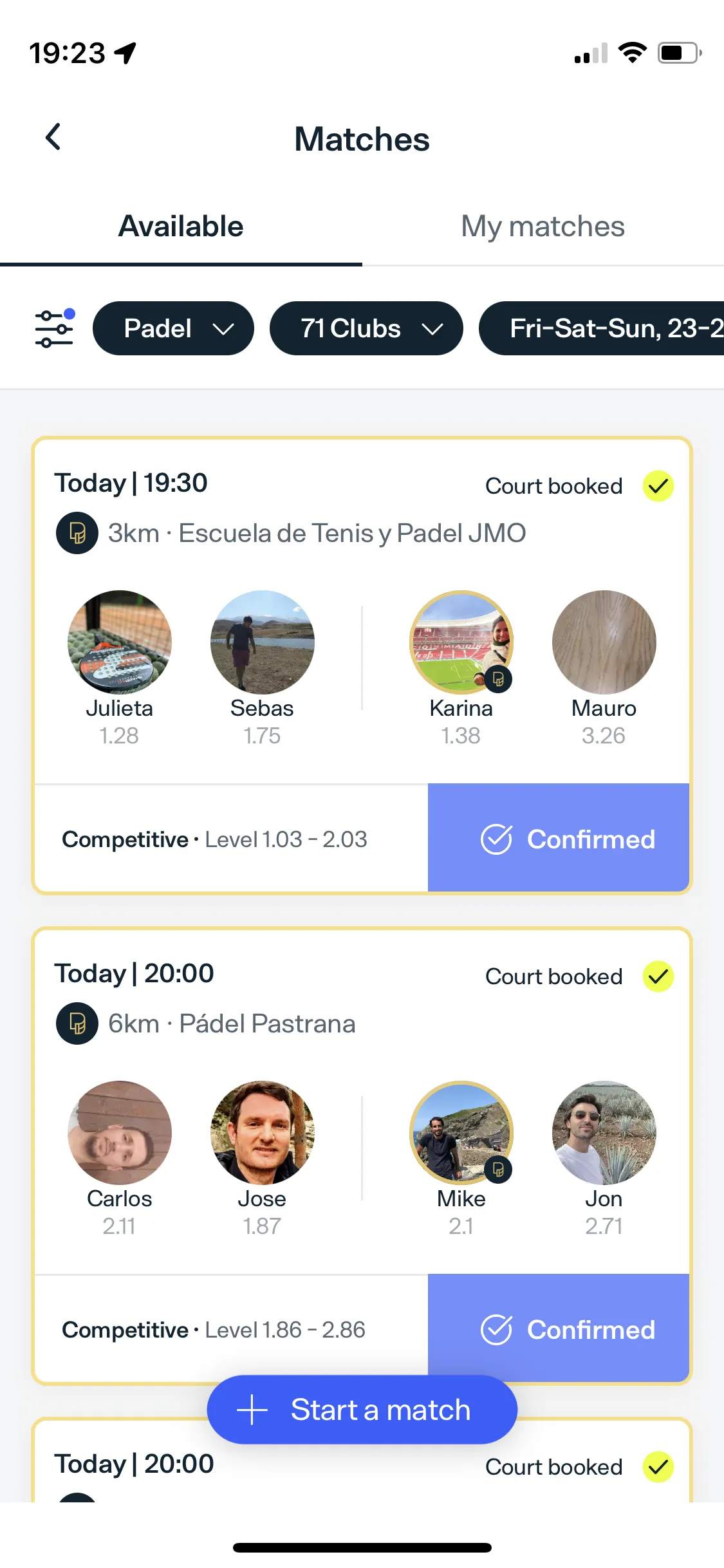 Playtomic app